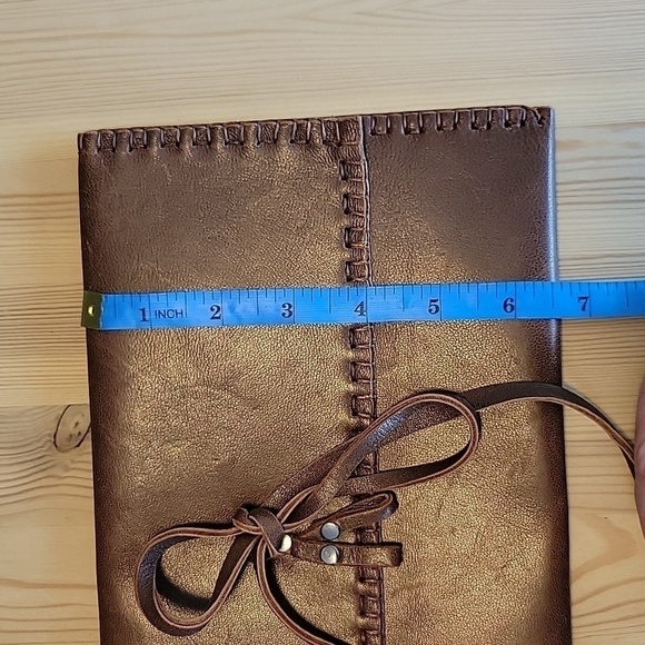 Leather Crochet Store Brown Leather Clutch - Picture 6 of 7